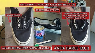 cara memperbaiki sepatu hanya bermodalkan lem dan styrofoam ( how to repair shoes )