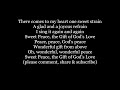 SWEET PEACE The Gift of God&#39;s Love Hymn Lyrics Words text trending sing along song music
