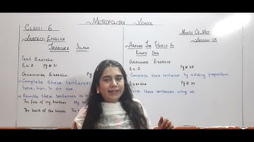 Metropolitan School May Session 3 Class 6 English Lesson