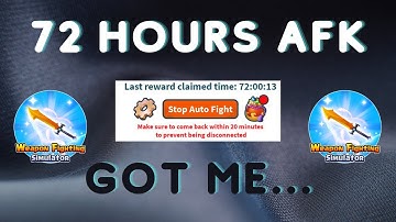 72 HOURS AFK GOT ME... WEAPON FIGHTING SIMULATOR, ROBLOX