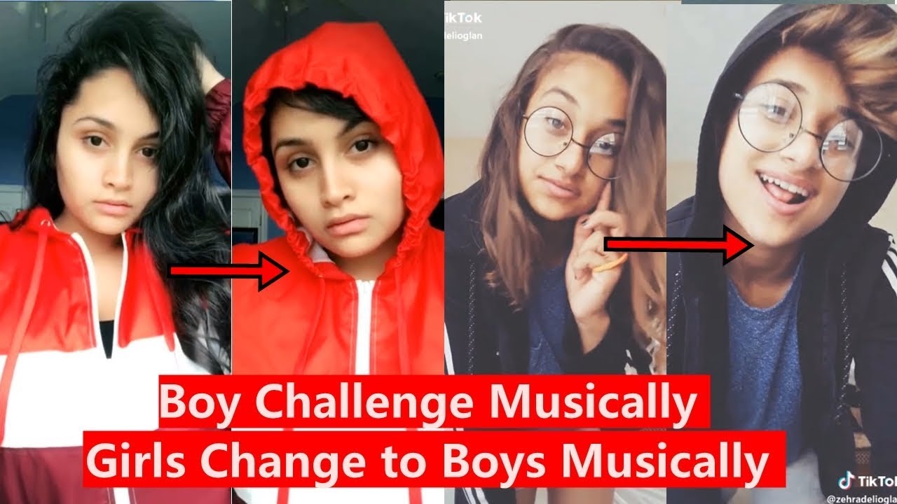 Girls Change to Boys Challenge Musically Boy Challenge Musically