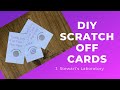 DIY Scratch Off Cards/Cricut Project/Print and cut cards