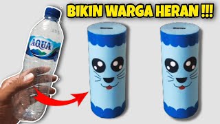 DIY - Membuat Celengan Dari Botol Plastik Bekas !!! Ide Kreatif Dari Botol Plastik Bekas