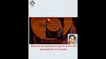 M I of a  solid cylinder