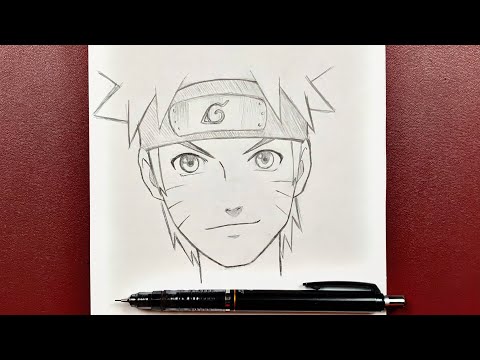 Anime drawing | how to draw Naruto Uzumaki step-by-step using just a pencil