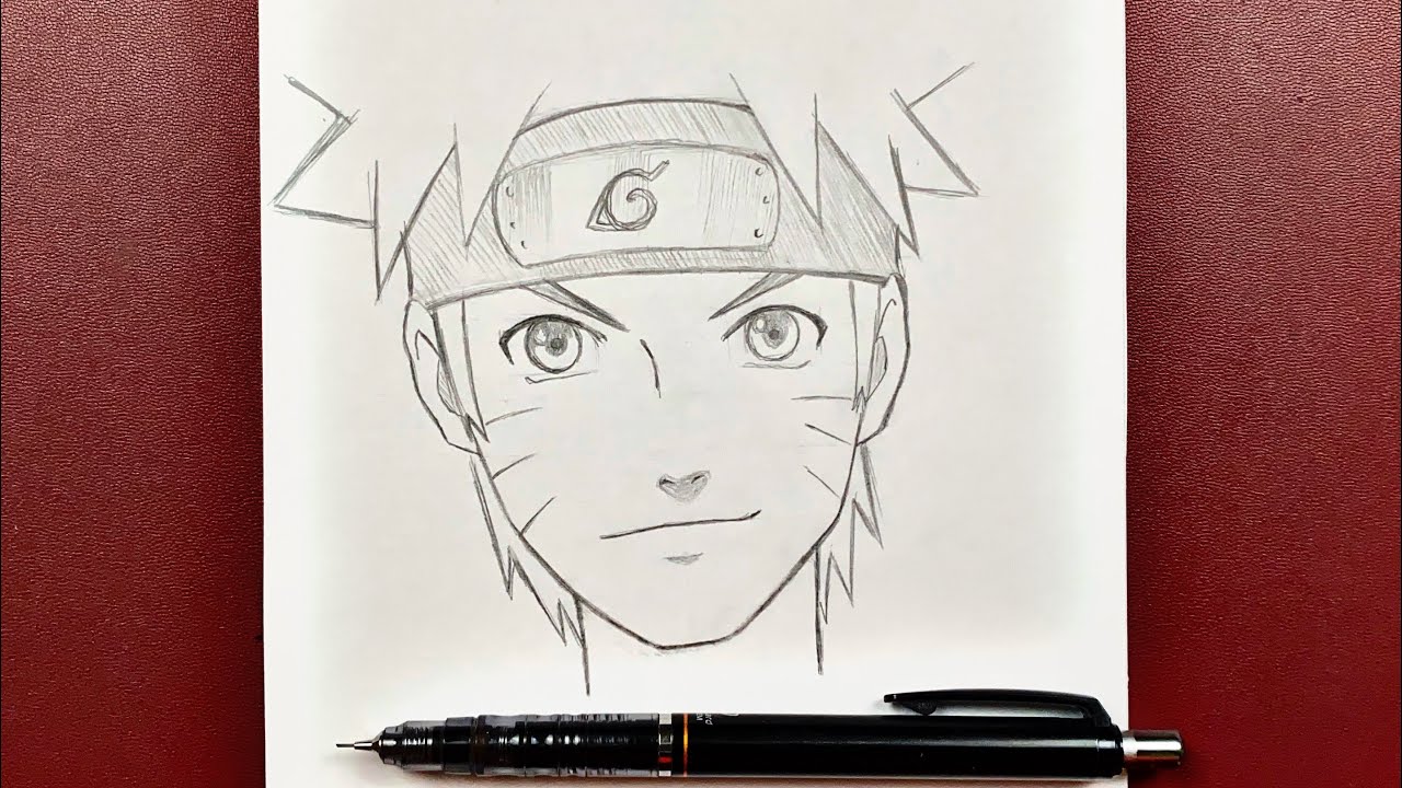 How to draw Naruto Uzumaki (Naruto anime) - Sketchok easy drawing