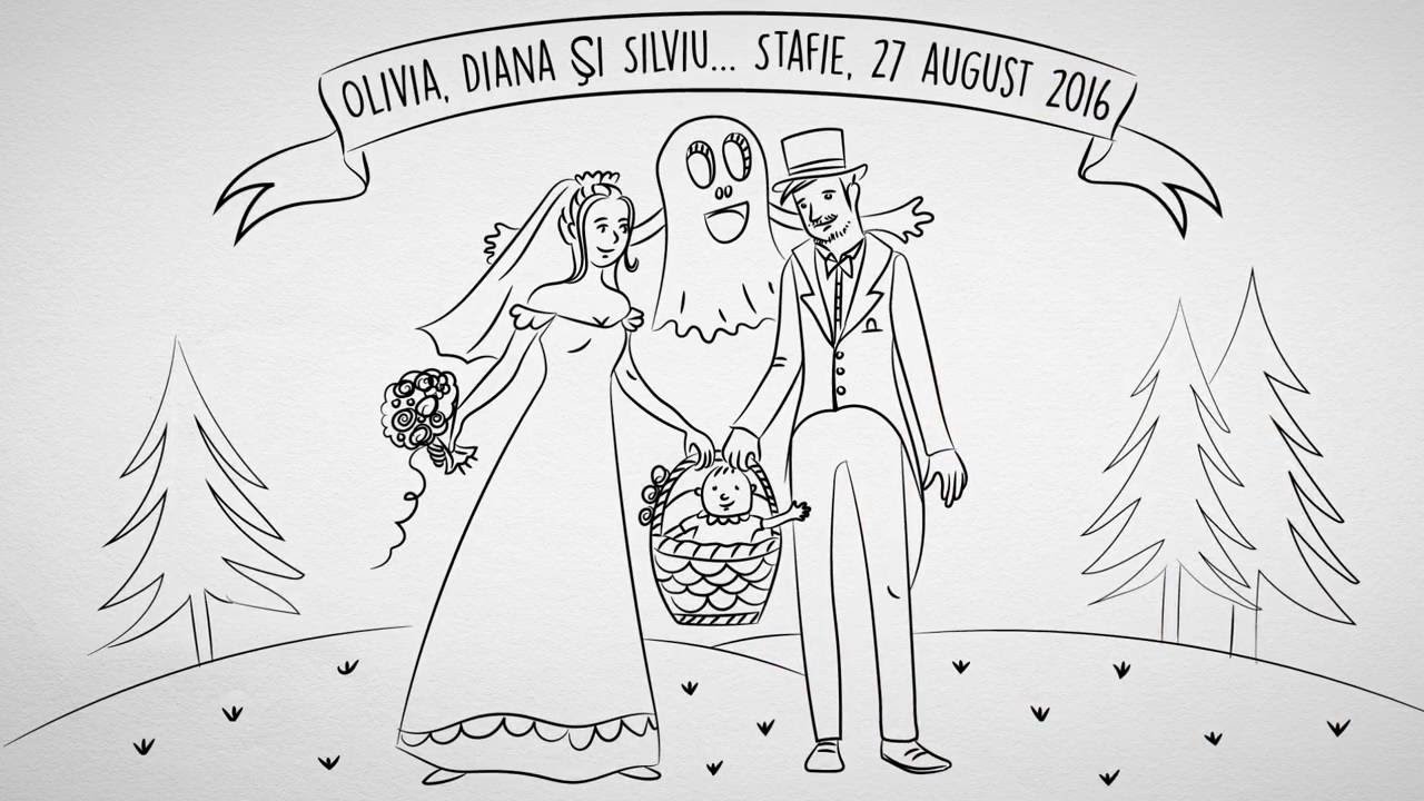 Olivia Diana Si Silviu Invitatie Nunta Si Botez Doodle Video