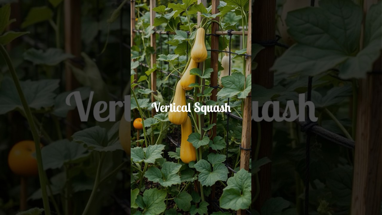 How to Grow Butternut Squash Up a Trellis for More Space - YouTube