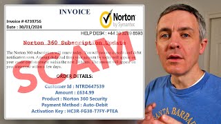 Norton 360 Security Invoice Scam Email (2024)