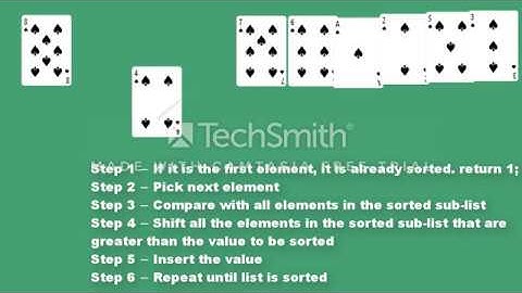 Insertion sort using playing cards - Parth Gupta