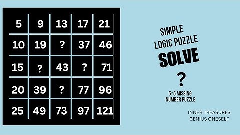 5×5 Missing Number Puzzle Solution| Maths Puzzles With Answers