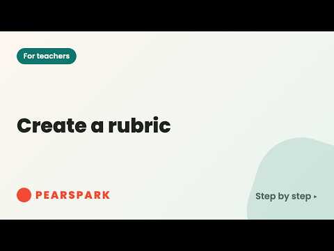 Video thumbnail: Create a rubric