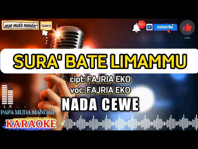 sura bate limammu karaoke fajria eko,Sura Bate Limammu,papa muda mandar class=