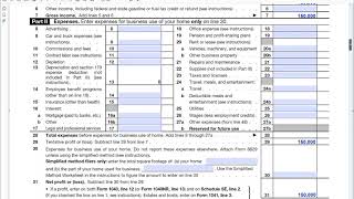 How to fill out a selfcalculating Schedule C, Profit or Loss From Business