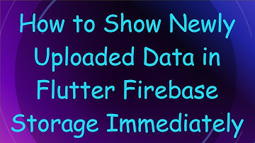 How to Show Newly Uploaded Data in Flutter Firebase Storage Immediately