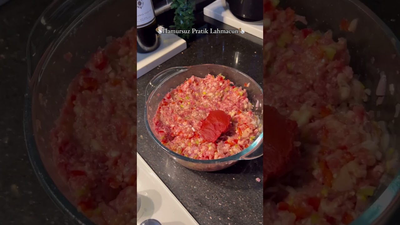 Hamursuz Pratik Lahmacun ????Tarif Yorumda???? | Yemek ve Tatlı Tarifleri #shorts #recipe