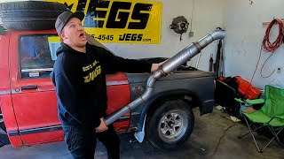 Custom FULL 3' Turbo Exhaust, Rat10 Moves Farther Out of The Garage! (Turbo Boat Engine Swapped S10) by Ak_Strem 6,793 views 2 years ago 23 minutes