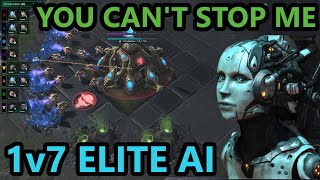 1 Protoss Player vs 7 Elite AI (2023)