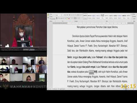 Sidang Pengucapan Putusan. Kamis, 24 Februari 2022.