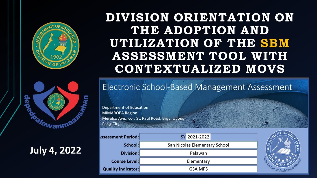 Orientation on the Adoption and Utilization of the SBM Assessment Tool