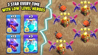 TH16 NEW ATTACK STRATEGY! Dragon + Clone Spell With Low Level Heroes : CLASH OF CLANS 2024