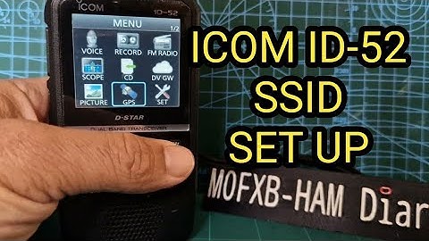 ICOM ID-52 SSID Set Up DPRS