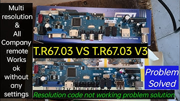T.R67.03 & T.R67.03 V3 Resolution code not working problem Solution//T.R67.03 Vs T.R67.03 V3