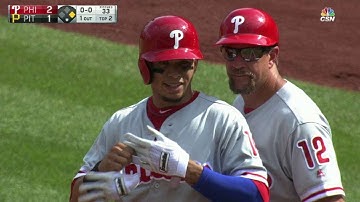 PHI@PIT: Hernandez plates Galvis with RBI single