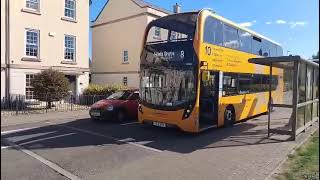  2 buses on route 8 the first bus is a Scania N250UD YT21 DVR 15363 going to hunts cross second bus 