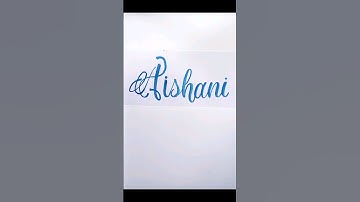 "Aishani" Name Calligraphy #shorts #viral #trending #handlettering #calligraphy #lettering #art