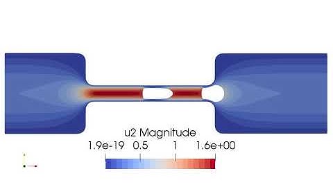 Simulation of two bubbles in microfluidic channel
