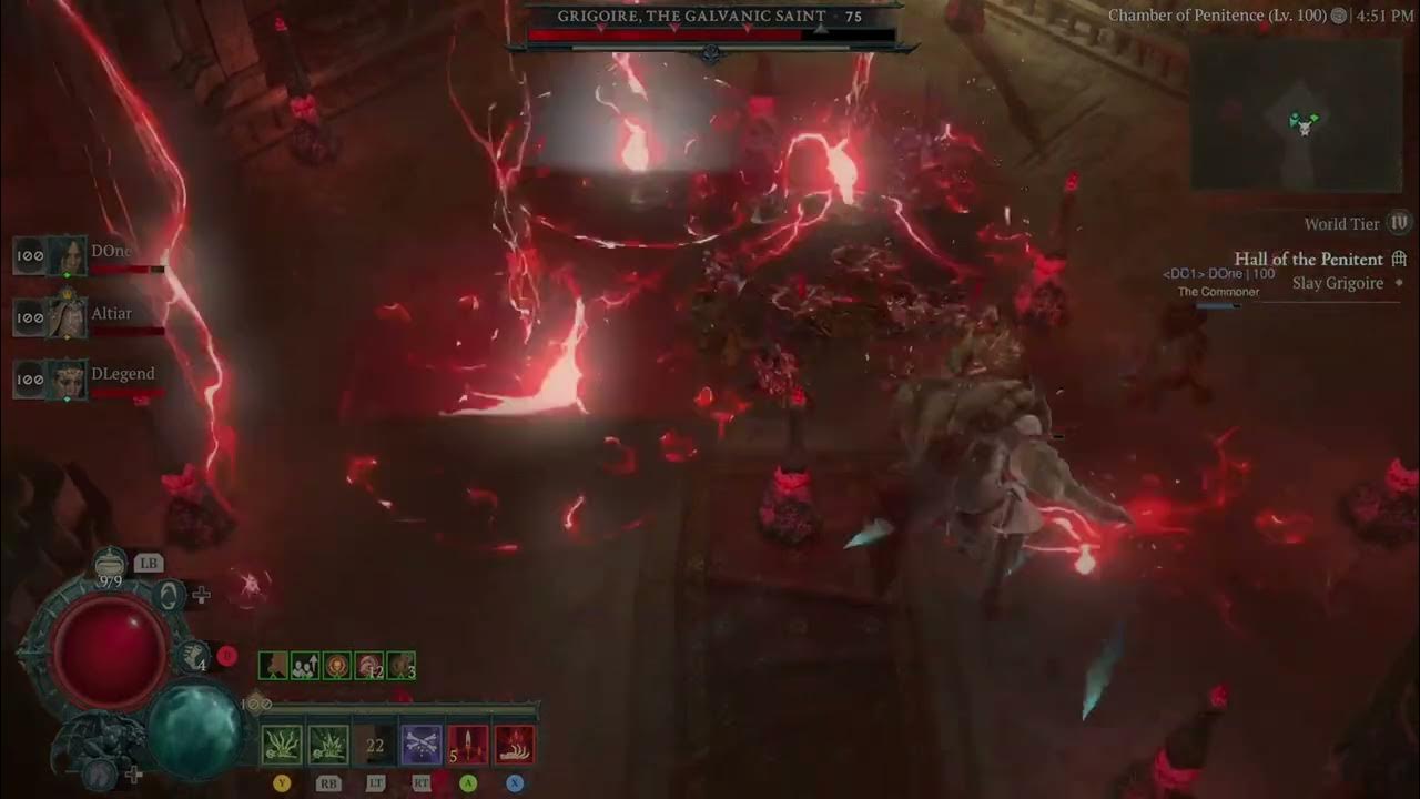 [Necro] Diablo 4 Eternal WT4 20231203 Hall of the Penitent Grigoire The Galvanic Saint 3 YouTube