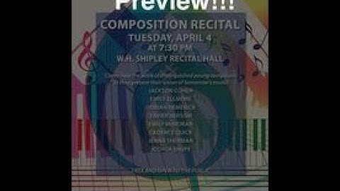 Shepherd University Student Composition Recital Spring 2023 - Preview!