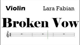 Broken Vow Violin Sheet Music Backing Track Play Along Partitura
