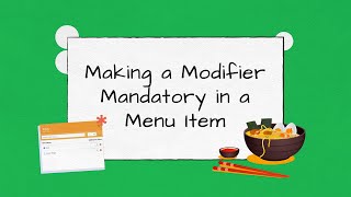 Making a Modifier Mandatory in a Menu Item | MM018 | Sapaad Academy