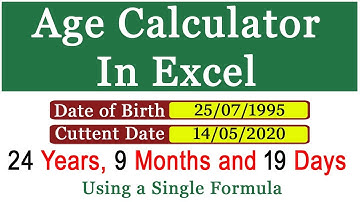 Age Calculator in Excel (Formula)- Support Plus