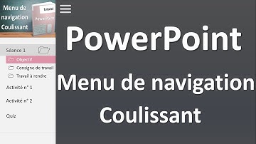 Menu de navigation coulissant dans PowerPoint - Tutoriel