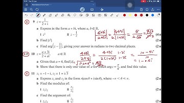 Argand diagrams [a-level further maths] edexcel core pure 1 ch2 mixed exercise