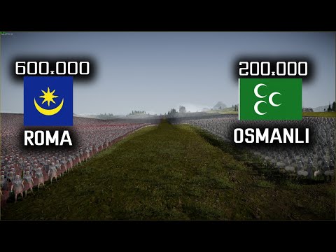 200.000 Osmanlı Askeri 600.000 Roma Askerine karşı  Yapay Zeka Meydan Savaş Simulasyonu UEBS 2