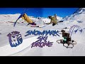 Fpv drone shooting  ski freestyle session  snowpark val disre freestyle