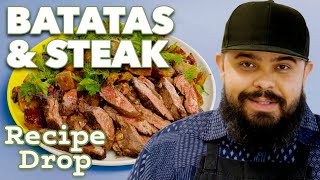 Mojo-ish Steak & Creamy, Crispy Batatas | Recipe Drop | Food52