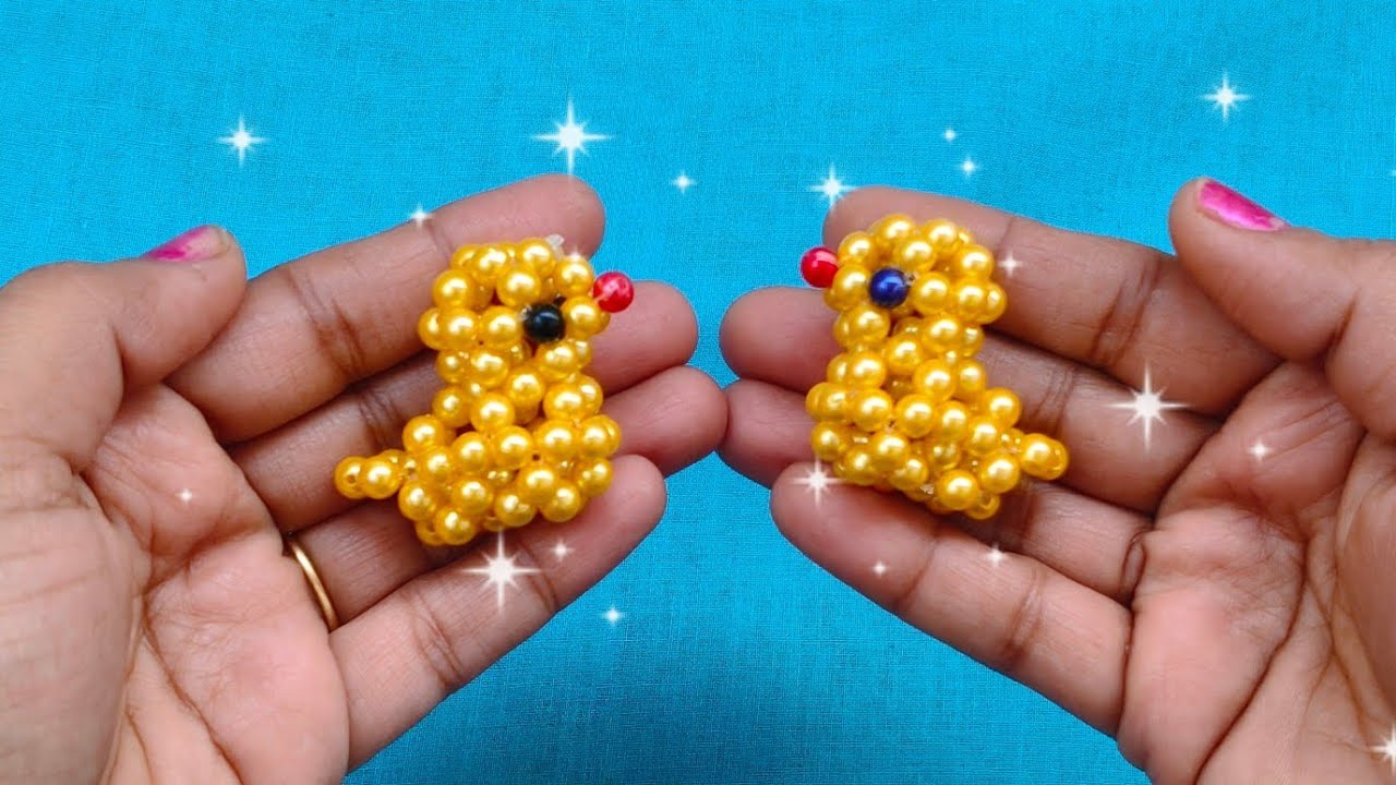 Как сделать уточку из бисера | Домашние животные из бисера | Урок по изготовлению уточки из бисер...