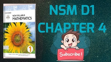 NSM D1 Exercise 4B Q1-4