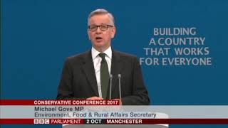 Michael Gove - Tory Conference 02.10.2017