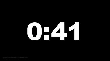 41 seconds [41 secs] clock timer countdown || Alarm Focus