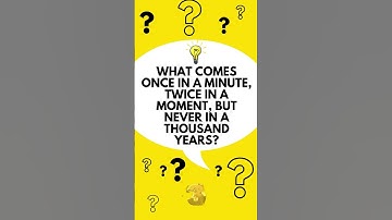 What comes once in a minute, twice in a moment, but never in a thousand years?#quiz#challenge#reels