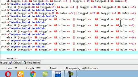 Tutorial membuat program zodiak