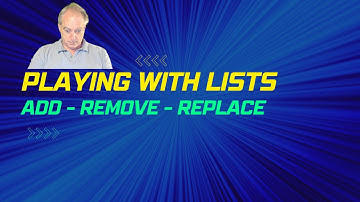 Playing around with Python lists - add, remove, and update