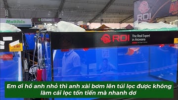 HỒ CÁ NHỎ thì sài bơm lên qua TÚI LỌC thôi có được không ?