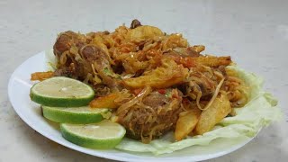 How to cook, okufumba chicken lusaniya (how to cook chicken lusaniya at home)